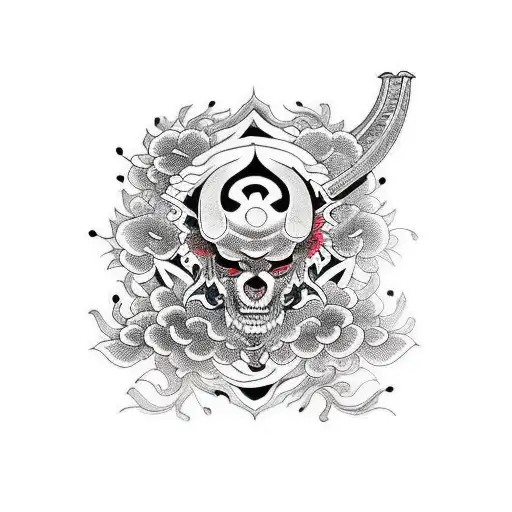 Arm Asian Style Black And White With A Bit Of Color