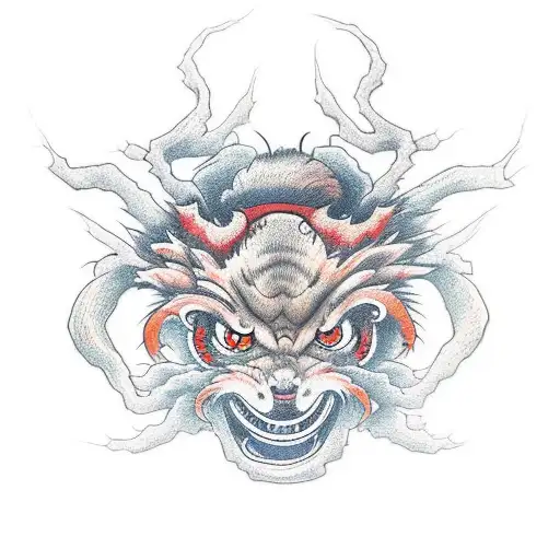 Japanese Spider With Kitsune Head