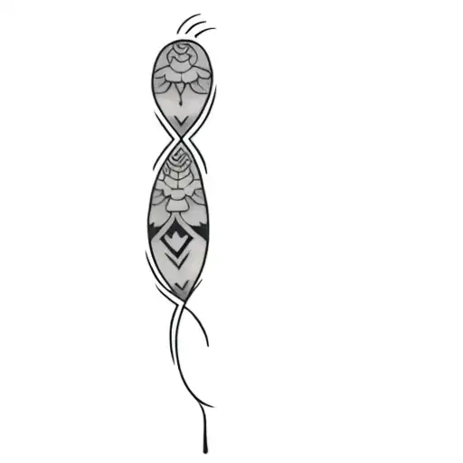 A Heart Shaped Design On A Black Background