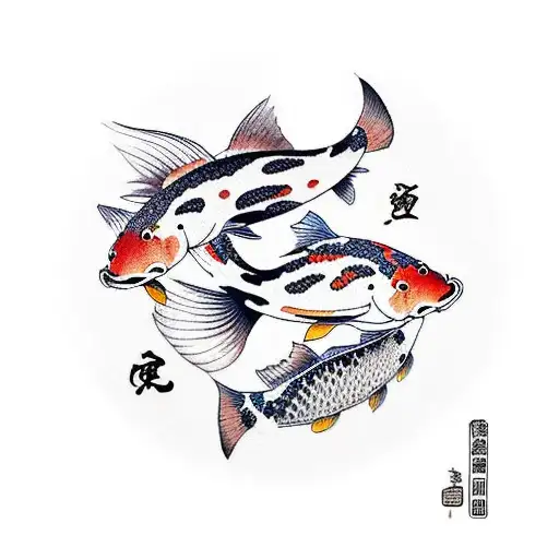 Koi Fish Spotted Trout Circling