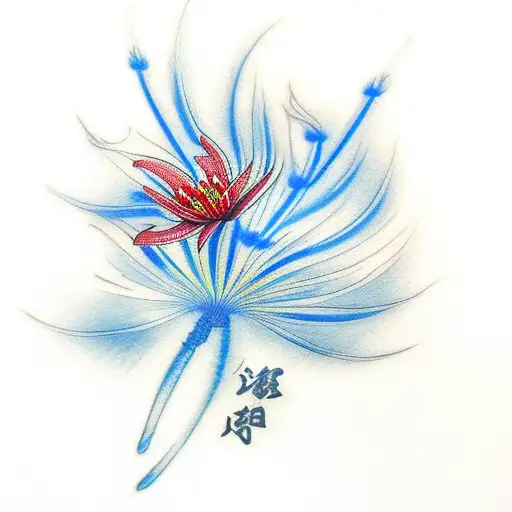 Blue And Red Spider Lily's