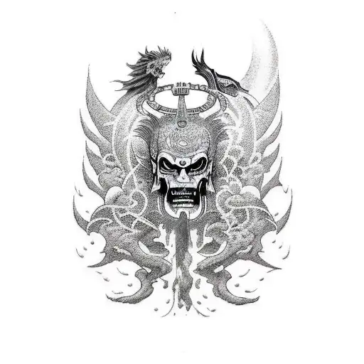 Dark Fantasy Themed Tattoo Symbolizing Breaking Free And Accepting Yourself