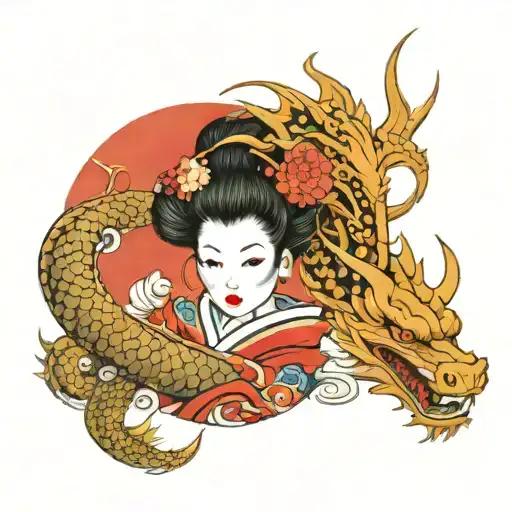 Geisha And Dragon Wrapping
