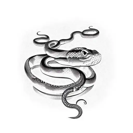 Snake Arm Length Tattoo With Japanese Details