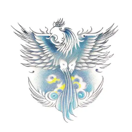 A Majestic Phoenix Rising From A Grand Piano