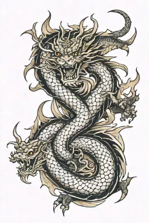Dragon And Samurai Leg