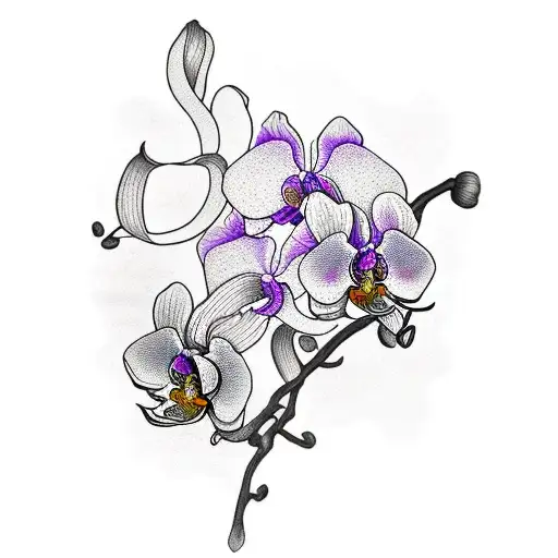 Orchid Branch Un Bloom