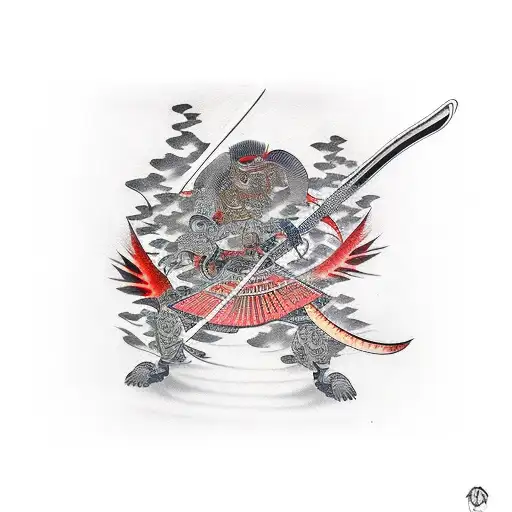 Katana Avec Une Lame De Mot