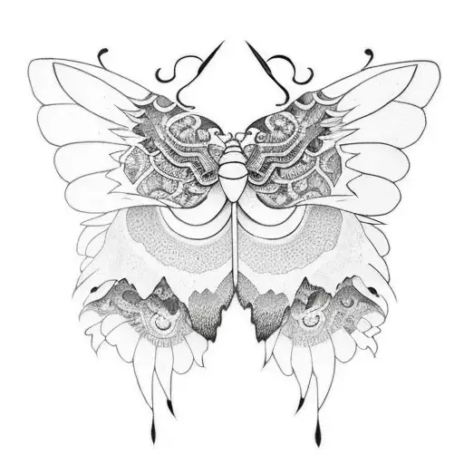 Moth With Damaged Wings