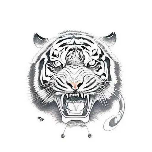 A Tiger Eating A Dragon