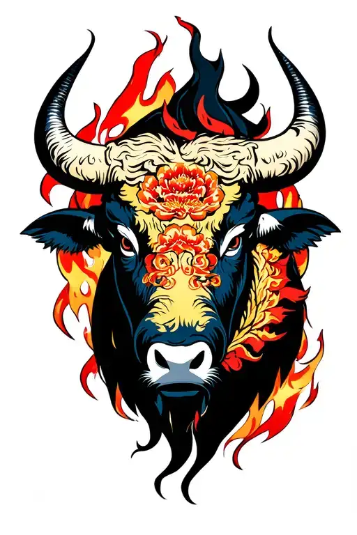 Japanese Yakuza Style Fire Buffalo