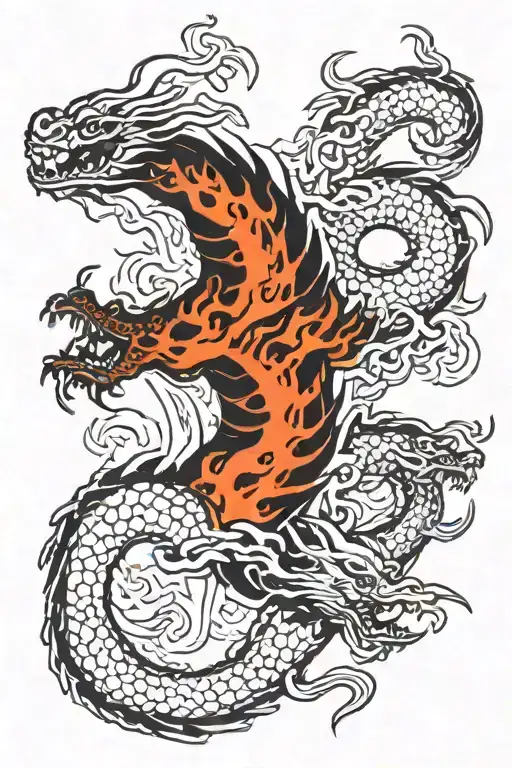 Black Flames And Dragon