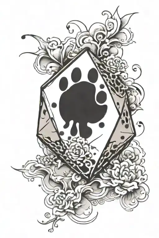 Baby Footprint On D20 Dice