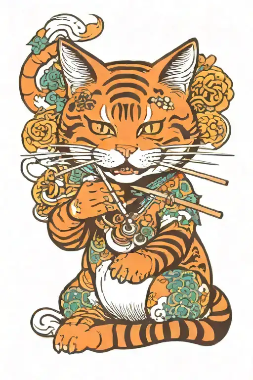 Orange Cat Smoking A Joint