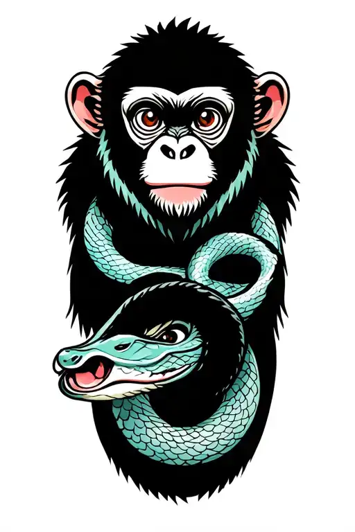 Monkey And Snake