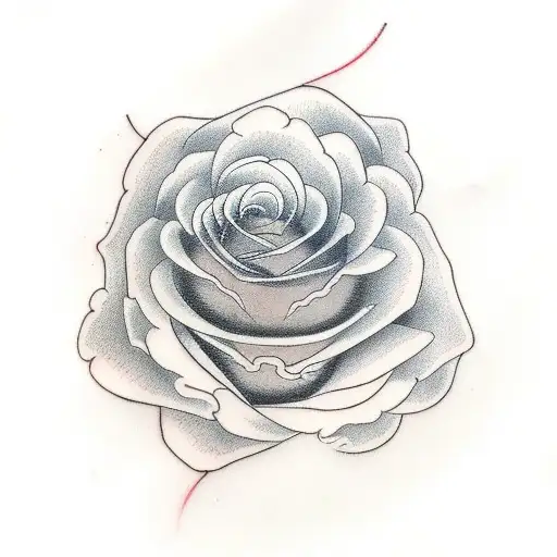 Rose Lines Black And Red