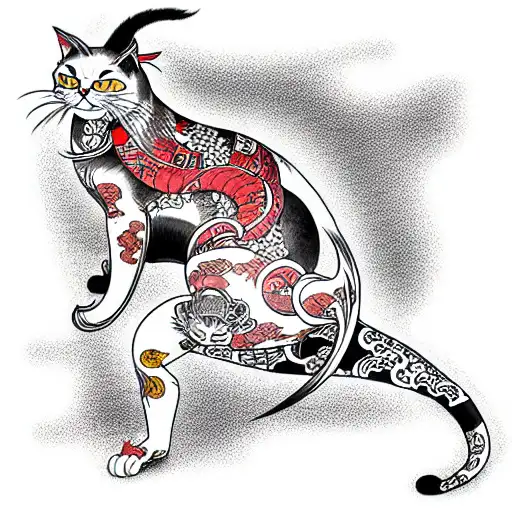 A Full-length Pirate Cat With One Leg
