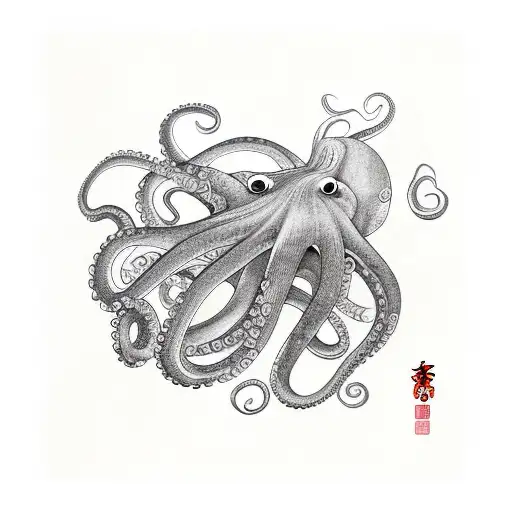 Octopus With Old Ship