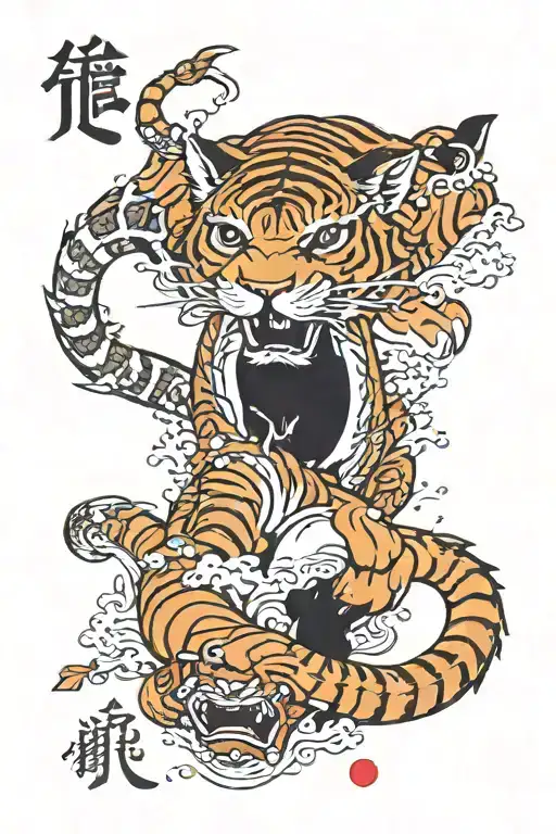 Zodiac Virgo And Year Of Tiger Emerging Representing Imagination