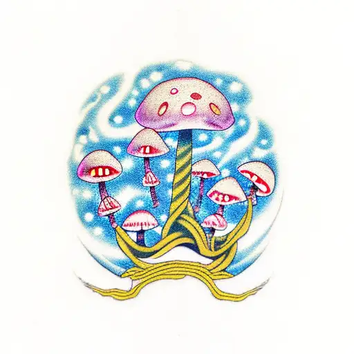 Mushroom Alien In Space