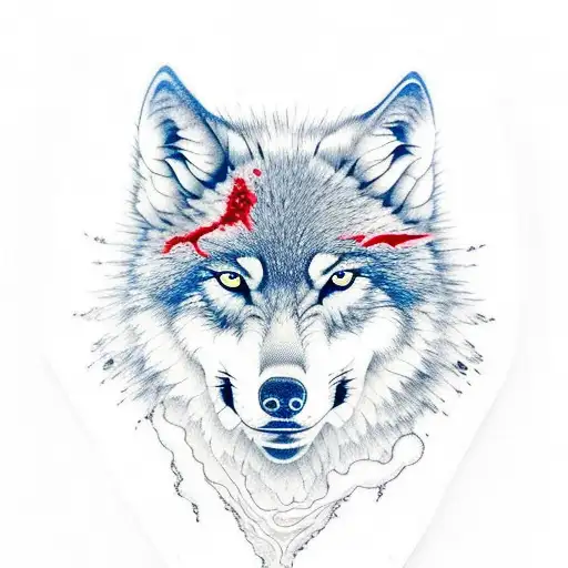 Wolf With Blood