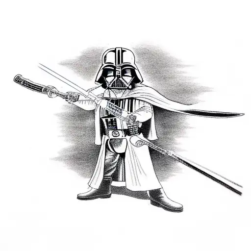 Darth Vader With Sword And Outstretched Hand