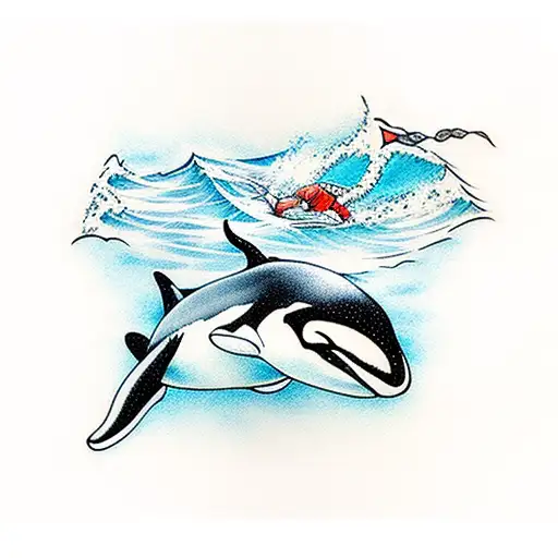 Orca Diving Into The Ocean