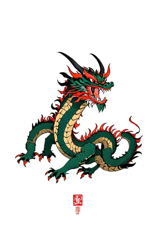 Dragon And Oni Demon