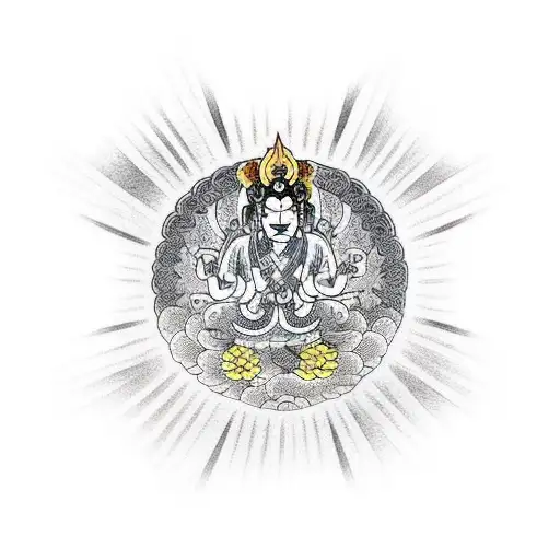 Japanese Tattoo With Hindu God