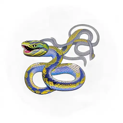 Snake Eating It's Own Tail In The Shape Of A Circle Made Out Of Greek Symbols