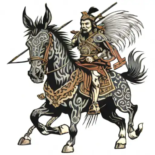 Indigenous Warrior Riding