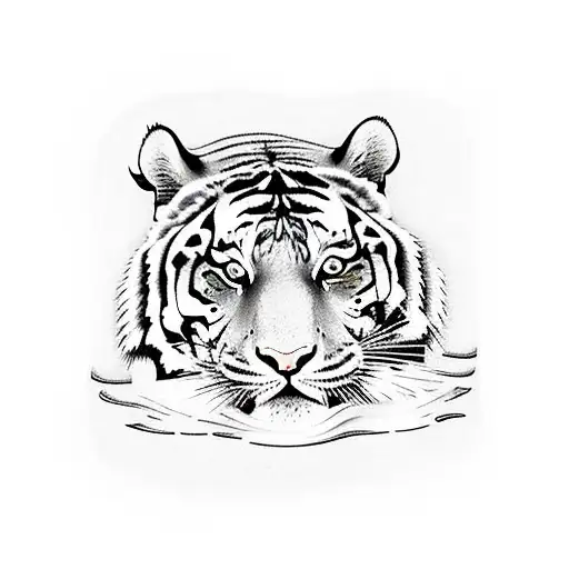 Tiger Leaping Out Of Water