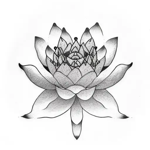 Black Lotus Flower With Black Pollen