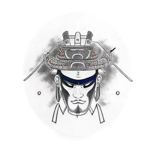 Samurai Overlapping An Eye