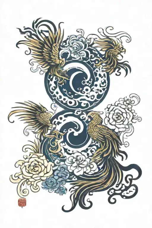 Ying Yang And Phoenix Rising