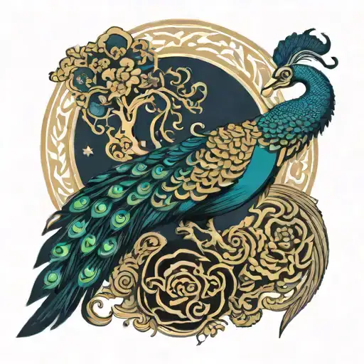 Japanese Peacock Capricorn Zodiac Sign