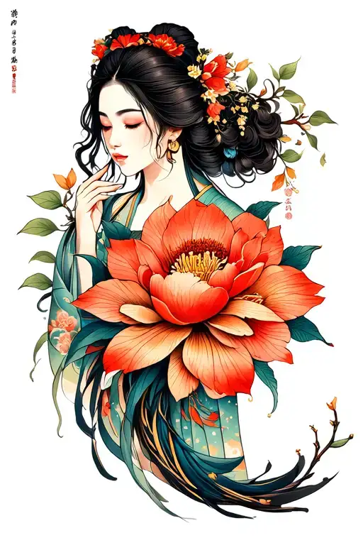 Nature Woman Forearm Half Sleeve