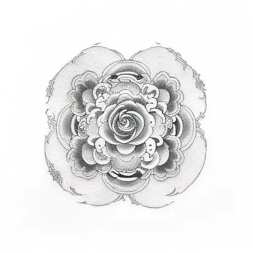 Yin And Yang With Rose