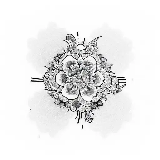 Flower Jewelry Line Art