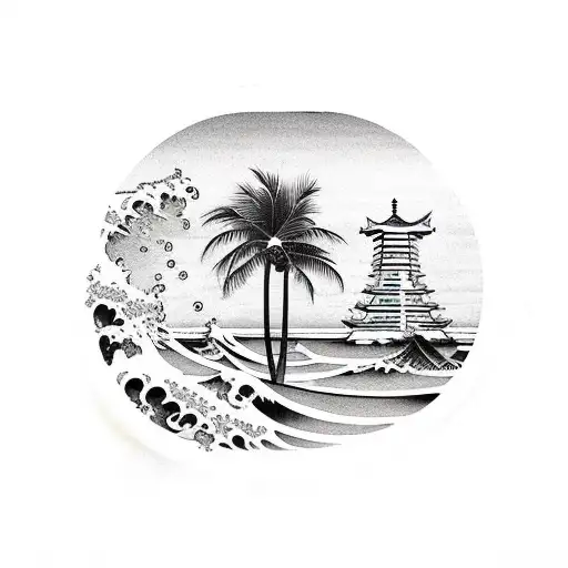 Ocean Beach And Palms