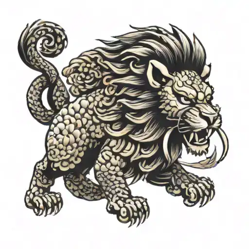 Lion With The Golden Snitch In Its Mouth