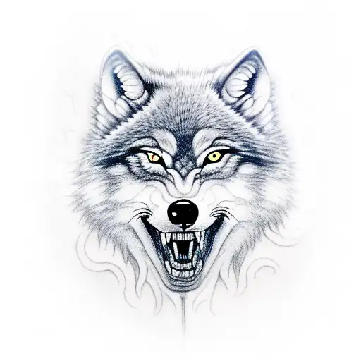 A Dental Tool Shaped Like A Wolf With Musical Notes As Teeth