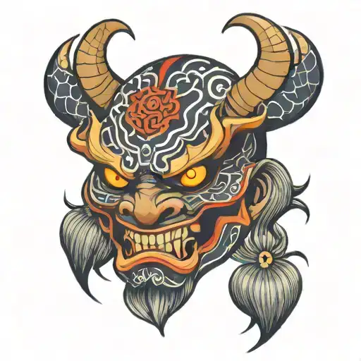 Oni Mask With Spider