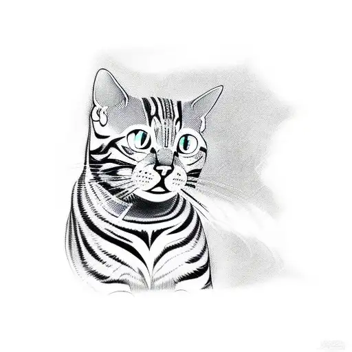 Bengal Cat Walking Down