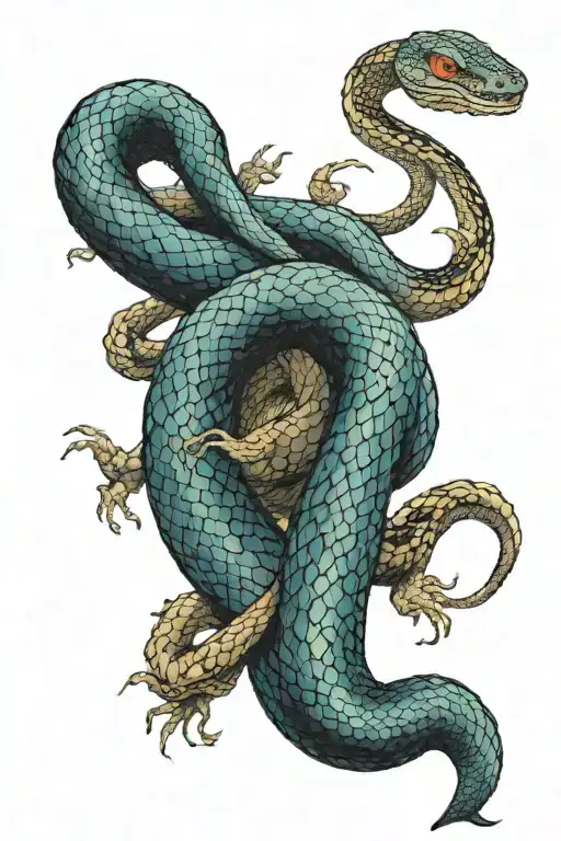 Over Shoulder Snake Slithering