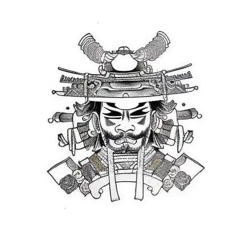 Full Leg Samurai Armour Tattoo Men