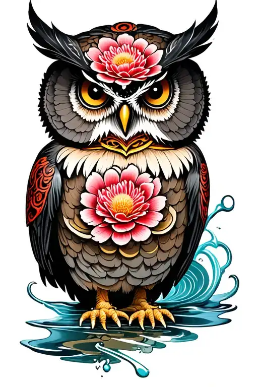 Owl Oni Flower Water