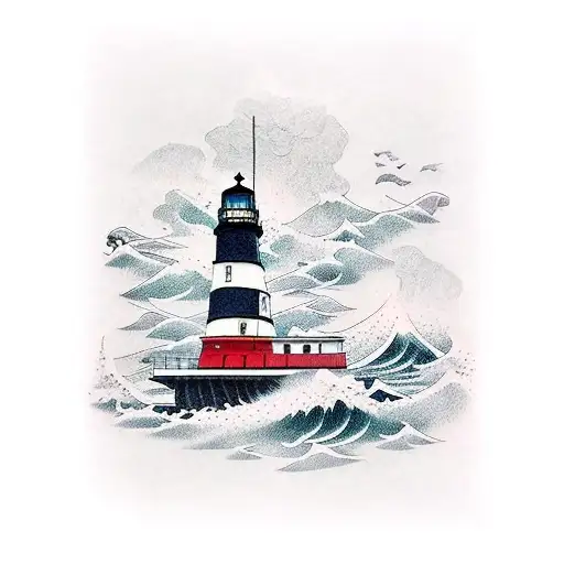 Sea Lighthouse Ship