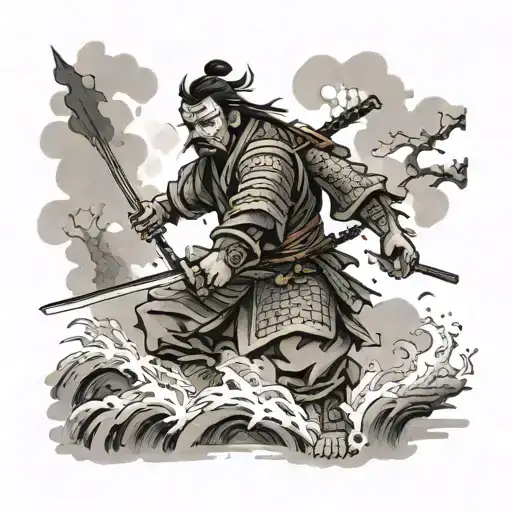 Samurai Warrior In The Mist