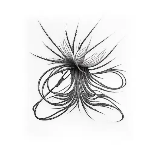 Red Spider Lily Wrapped In Black Barbwire